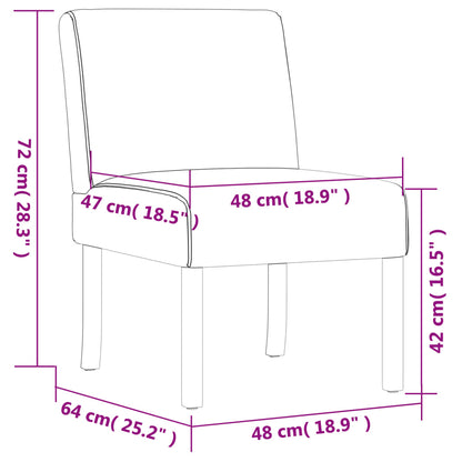 Lenestol Gul uten armlener fløyel