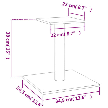 Kattemøbel Klorestolpe med plattform kremhvit 38 cm