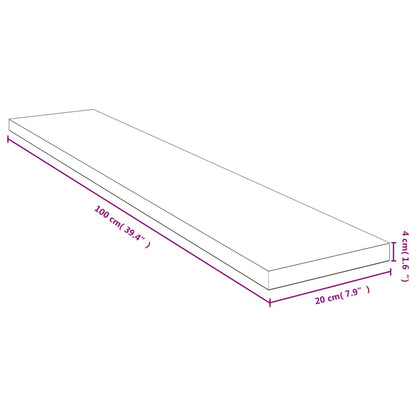 Hylleplate 100x20x4 cm bambus