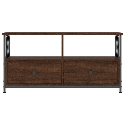 TV-Møbel Brun Eik Tv-benk 90x33x45 cm og jern