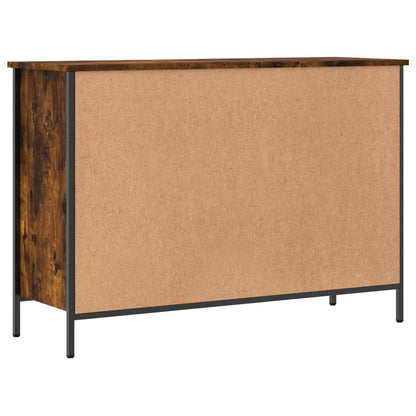 Skoskap Skohylle Skobenk Røkt Eik 100x35x70 cm