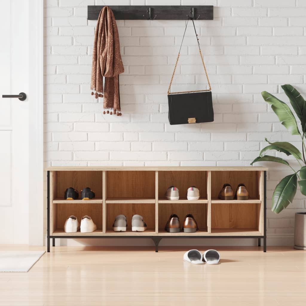 Skoskap Skohylle Skobenk Sonoma Eik 131x35x50 cm