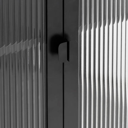 Skap Svart 90x40x180 cm glass