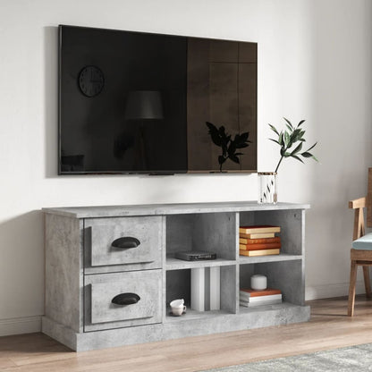 TV-benk betonggrå 102x35,5x47,5 cm konstruert tre