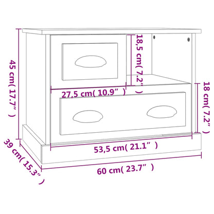 Nattbord Sengbord svart 60x39x45 cm