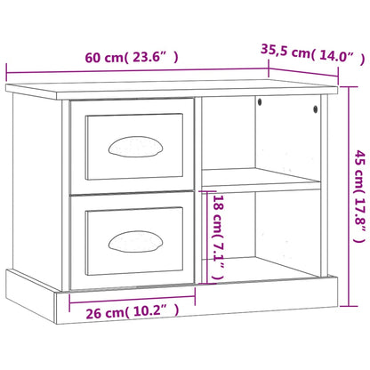 Nattbord Sengbord svart 60x35,5x45 cm