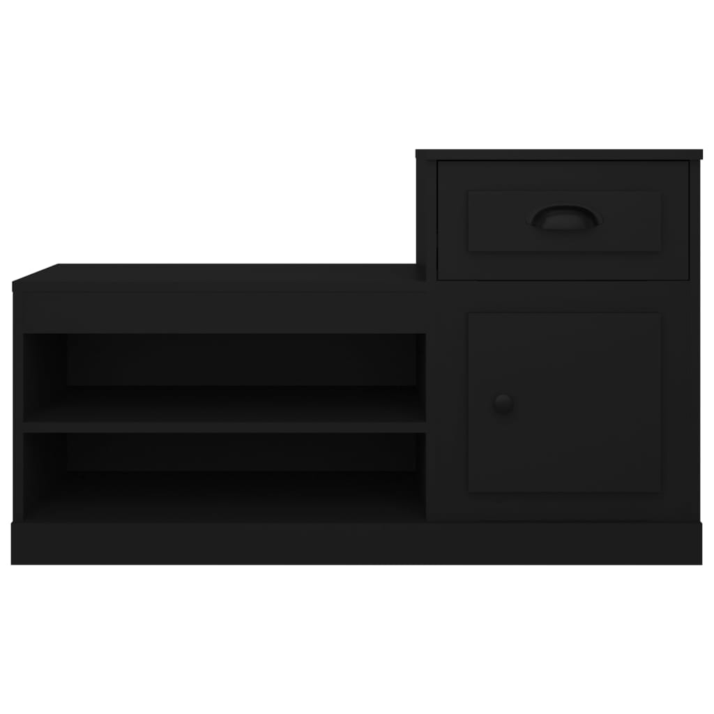 Skoskap Skohylle Skobenk Svart 100x42x60 cm