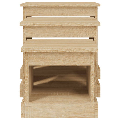 Salongbord Sofabord Sonoma Eik 3 stk