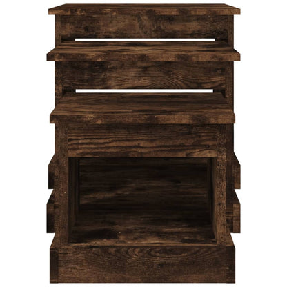 Salongbord Sofabord Røkt Eik 3 stk