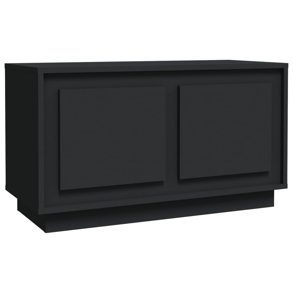 TV-benk svart 80x35x45 cm konstruert tre