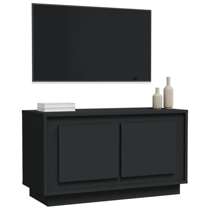 TV-benk svart 80x35x45 cm konstruert tre