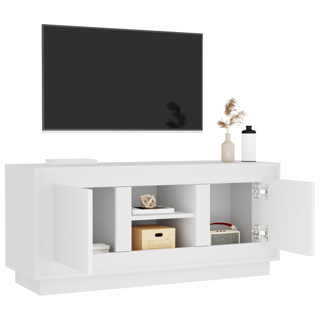 TV-Møbel Hvit TV-benk 102x35x45 cm