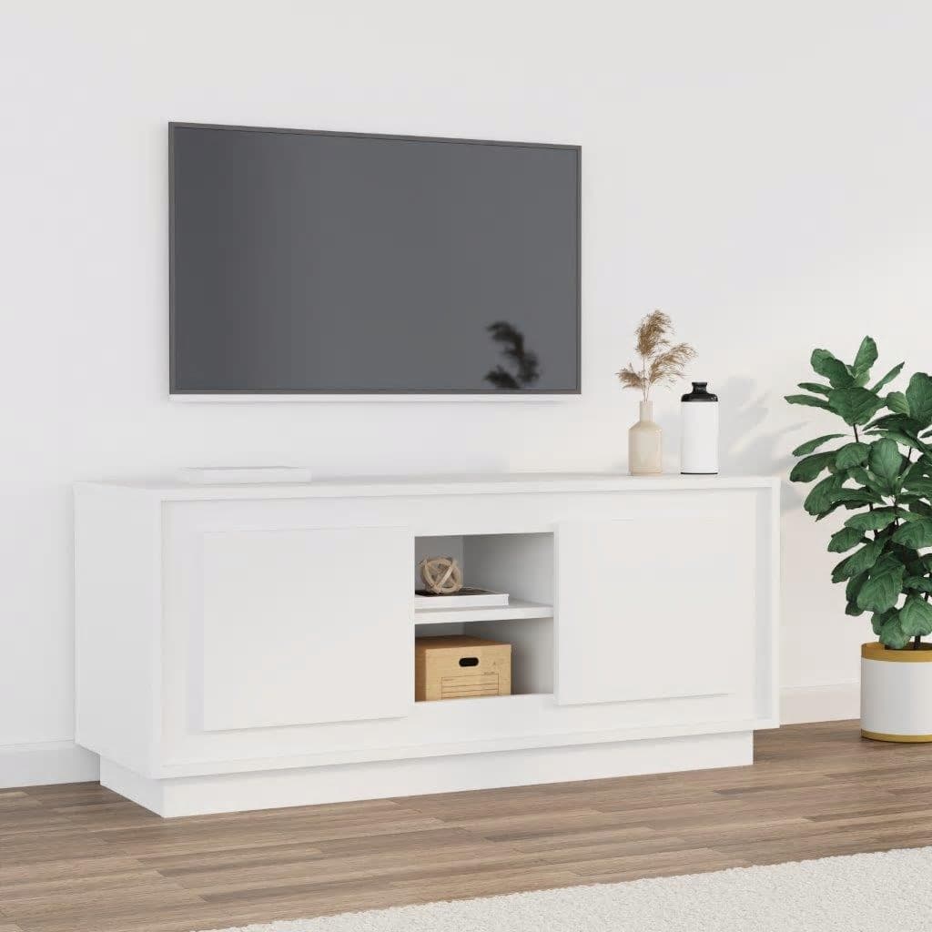 TV-Møbel Hvit TV-benk 102x35x45 cm