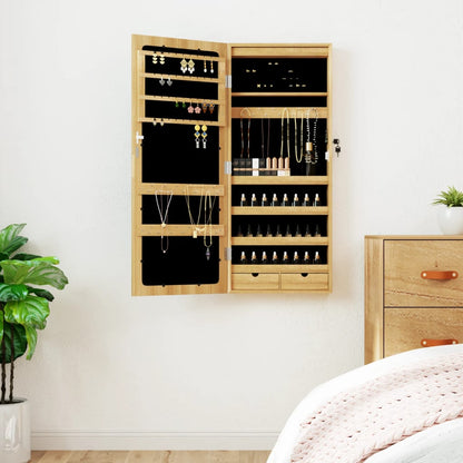 Smykkeskap Tre Speilskap LED veggmontert