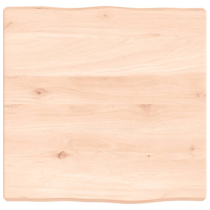 Bordplate 40x40x(2-4) cm ubehandlet heltre eik naturlig kant