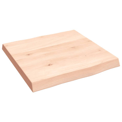 Bordplate 40x40x(2-4) cm ubehandlet heltre eik naturlig kant