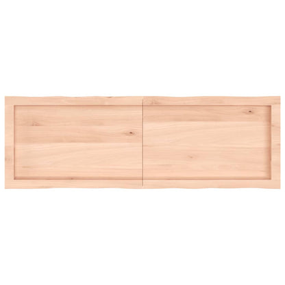 Bordplate 120x40x(2-6) cm ubehandlet heltre eik naturlig kant