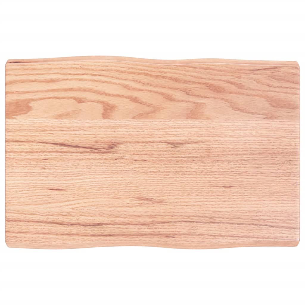 Bordplate lysebrun 60x40x(2-4)cm behandlet heltre naturlig kant