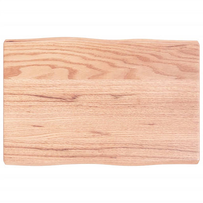 Bordplate lysebrun 60x40x(2-4)cm behandlet heltre naturlig kant