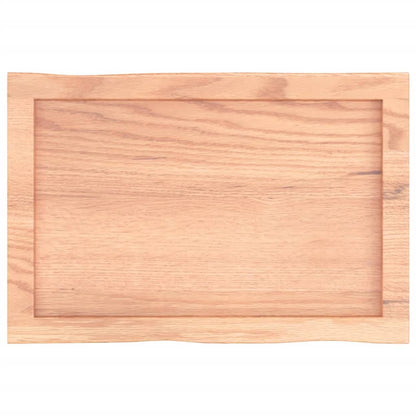 Bordplate lysebrun 60x40x(2-4)cm behandlet heltre naturlig kant