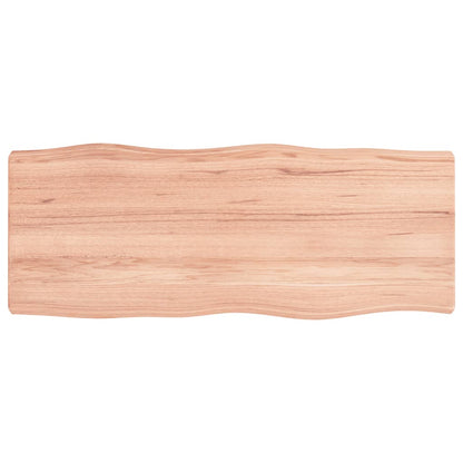 Bordplate lysebrun 100x40x(2-6)cm behandlet heltre naturlig