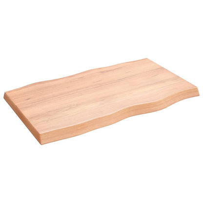 Bordplate lysebrun 100x60x(2-6)cm behandlet heltre naturlig