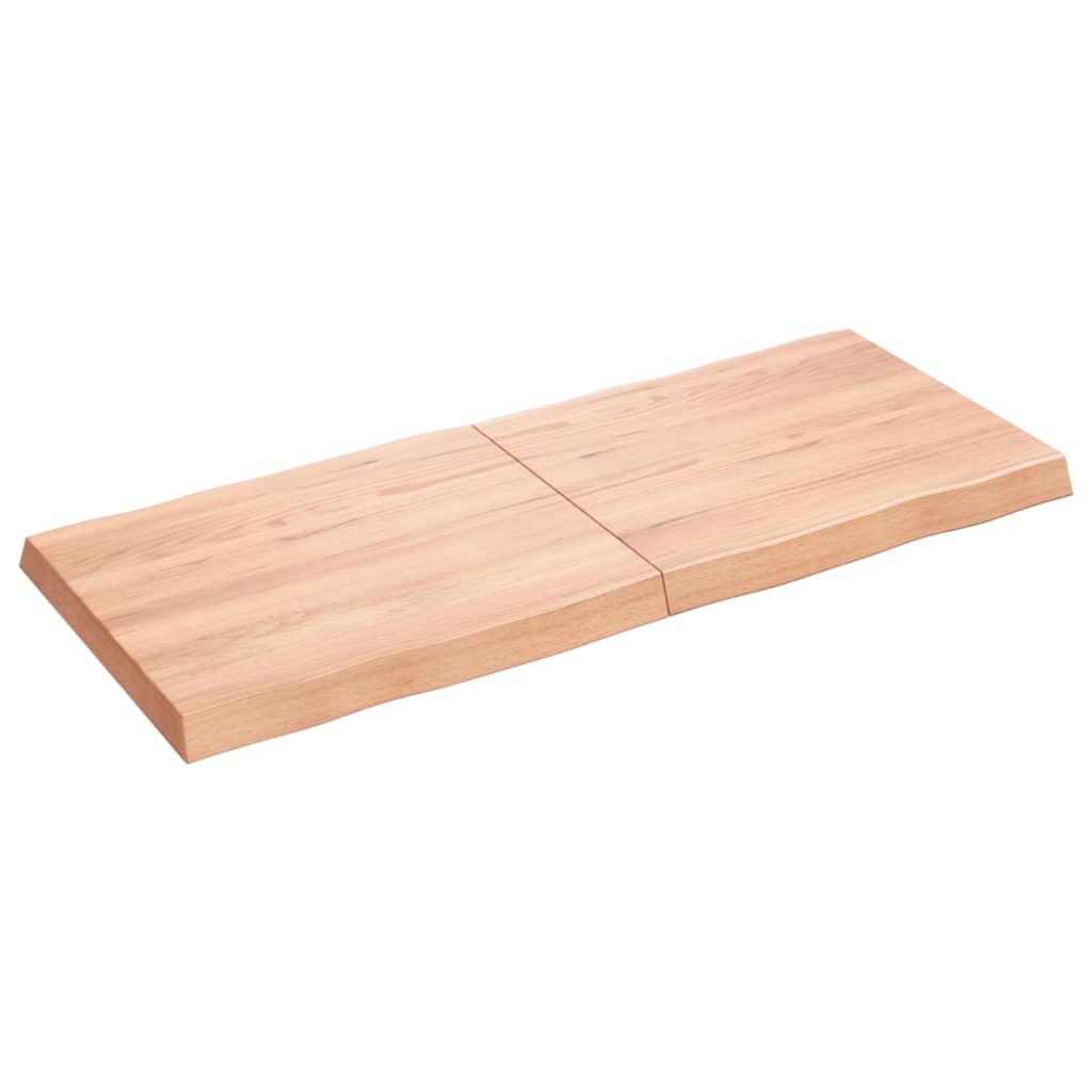 Bordplate lysebrun 120x50x(2-6)cm behandlet heltre naturlig