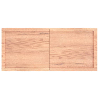 Bordplate lysebrun 120x50x(2-6)cm behandlet heltre naturlig