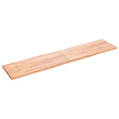 Bordplate lysebrun 220x50x(2-4)cm behandlet heltre naturlig