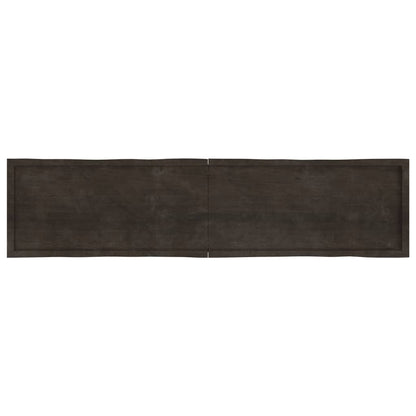 Bordplate mørkebrun 220x50x(2-4)cm behandlet heltre naturlig