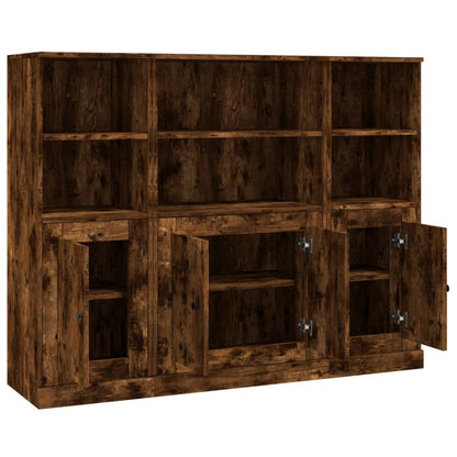 Skap Røkt Eik 3 stk