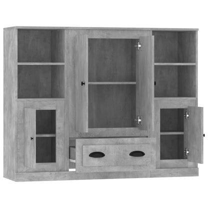 Skap Betonggrå 3 stk