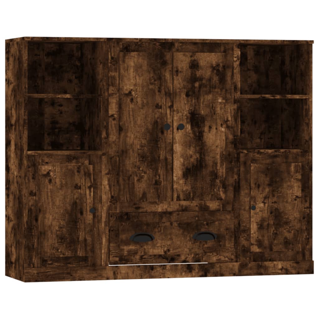 Skap Røkt Eik 3 stk