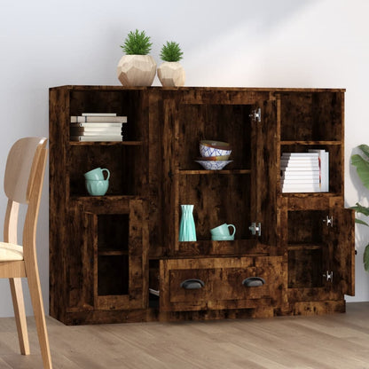 Skap Røkt Eik 3 stk