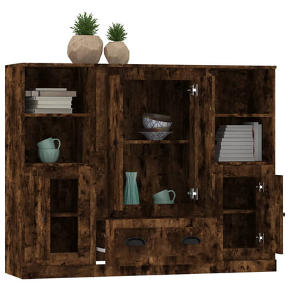 Skap Røkt Eik 3 stk