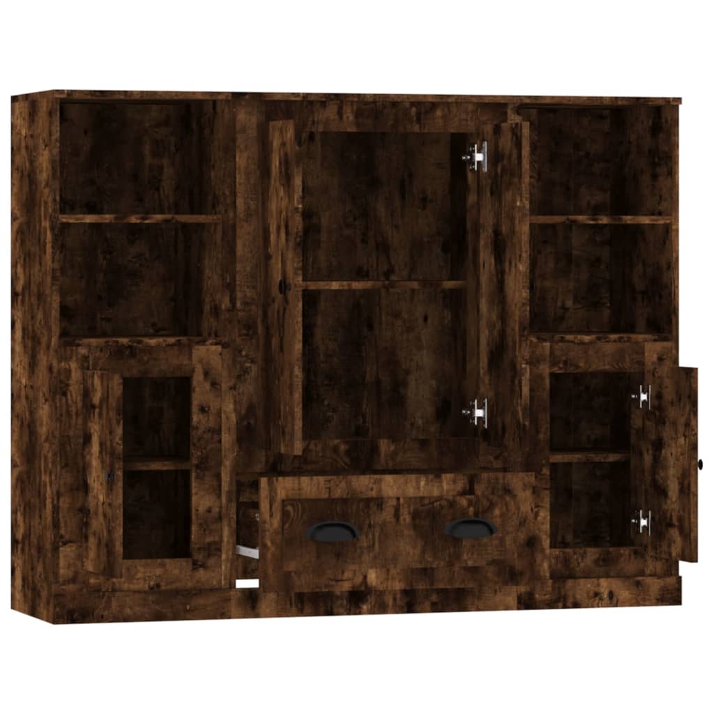 Skap Røkt Eik 3 stk