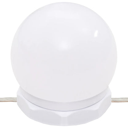 Sminkebord med LED Sonoma Grå 130x50x132,5 cm