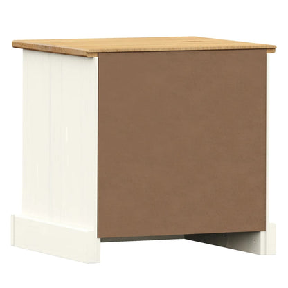 Nattbord Sengbord hvit VIGO 42x35x42 cm heltre furu