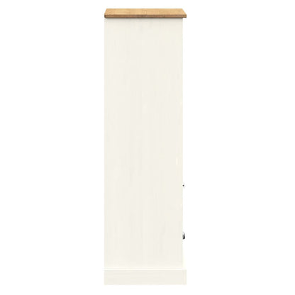 Bokhylle Hvit VIGO 60x35x114,5 cm heltre furu