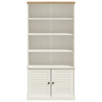 Bokhylle Hvit VIGO 85x35x170 cm heltre furu