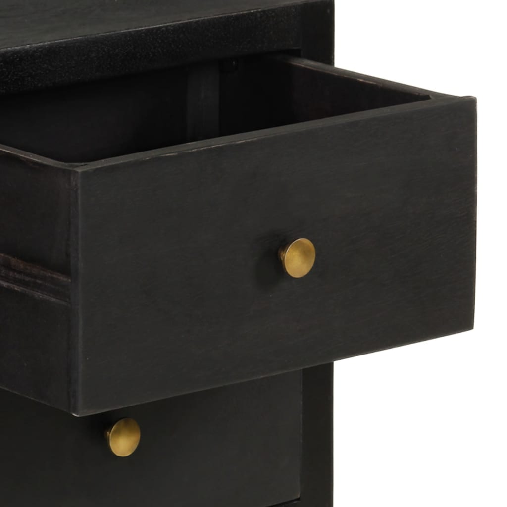 Skjenk Svart og gull 110x30x75 cm heltre mango