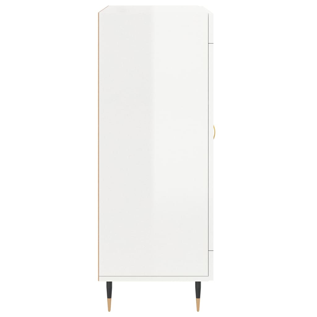 Skjenk Høyglans Hvit 69,5x34x90 cm