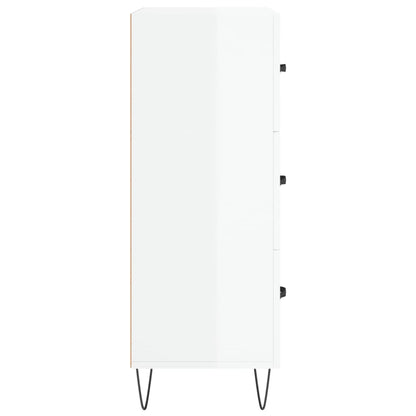 Skjenk Høyglans Hvit 69,5x34x90 cm