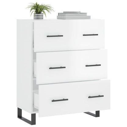 Skjenk Høyglans Hvit 69,5x34x90 cm