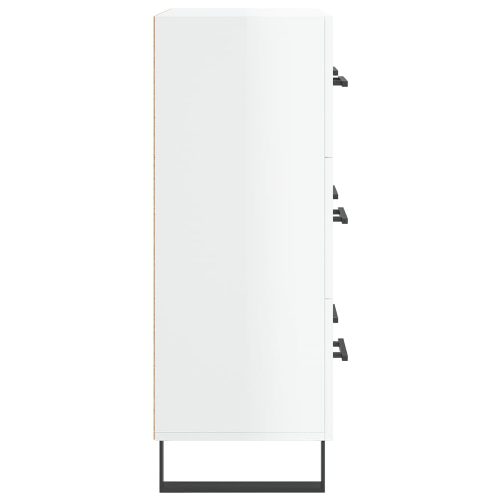 Skjenk Høyglans Hvit 69,5x34x90 cm