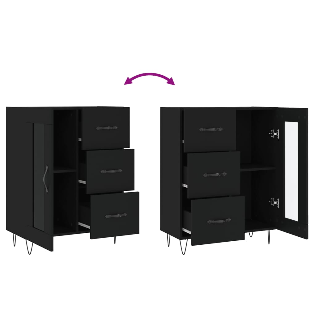 Skjenk Svart 69,5x34x90 cm