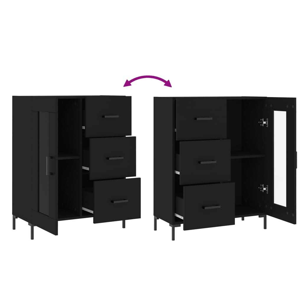 Skjenk Svart 69,5x34x90 cm