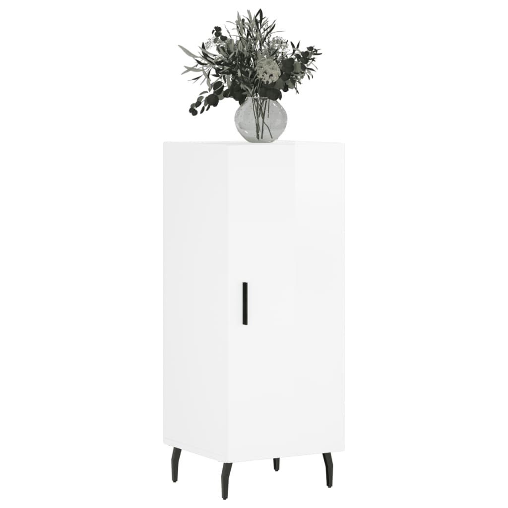 Skjenk Høyglans Hvit 34,5x34x90 cm