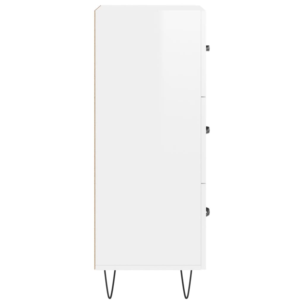 Skjenk Høyglans Hvit 34,5x34x90 cm