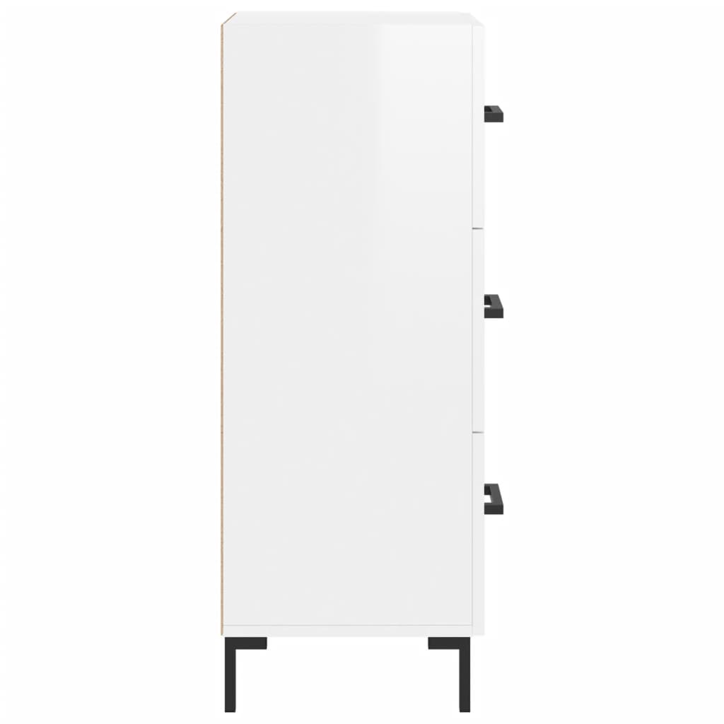 Skjenk Høyglans Hvit 34,5x34x90 cm